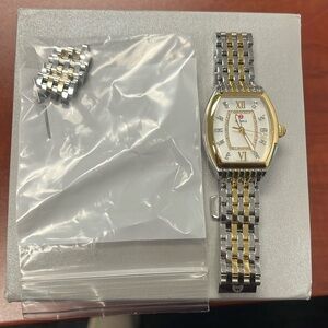 Michele Silver/Gold Two-Tone Releve Watch - Worn only twice! Like new!